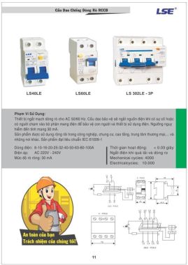 CẦU DAO CHỐNG GIẬT CHỐNG RÒ 3 PHA LSE RCB LS302LE 80A, 100A, 125A