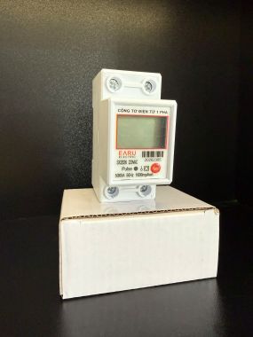 Đồng Hồ Đo Điện 1 Pha Có Nút Reset 5(80)A 220V Gắn Ray DIN