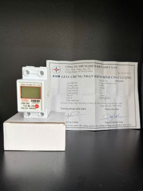 Đồng Hồ Đo Điện 1 Pha Có Nút Reset 5(80)A 220V Gắn Ray DIN