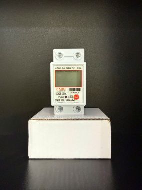 Đồng Hồ Đo Điện 1 Pha Có Nút Reset 5(80)A 220V Gắn Ray DIN
