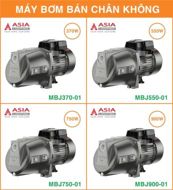 Máy Bơm Nước Bán Chân Không Asia Lighting 370W–900W Chính Hãng
