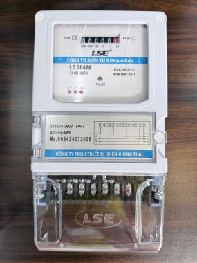 CÔNG TƠ ĐIỆN 3 PHA LSE 3 Pha 4 Dây Kiểu Điện Tử LS3E4M 3x10(120)A