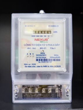 Công tơ điện tử và Cơ Điện Tử 3 pha trực tiếp (Đồng hồ điện tử 3 pha) Nexus 10(100)A -MH21
