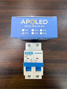 MCB 2P APOLED 16A 20A 32A 40A 50A 63A – CB 2 Cực Bảo Vệ Quá Tải, Ngắn Mạch
