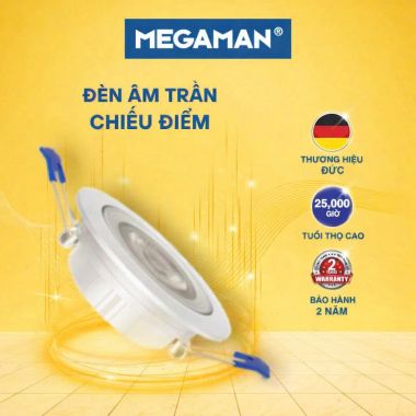 Đèn Led âm trần Megaman FDS72900v1-7W 3000K/4000k chính hãng