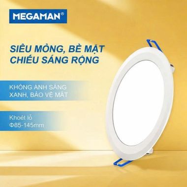 Đèn led âm trần Megaman siêu mỏng MQTL1127-Y-9W 6500k