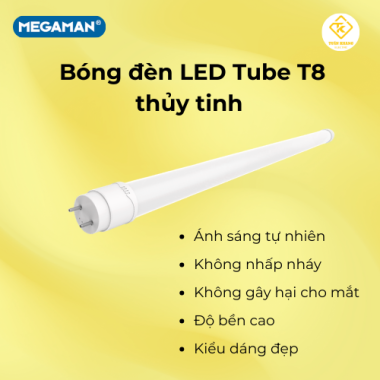 Bóng đèn LED Tube 22W/30W T8 thủy tinh Megaman YTT8A3 chính hãng