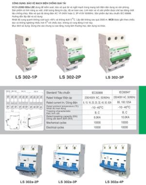 MCB 4P LS302 (80-100-125A) Xanh Dương (CB Tép LSE)