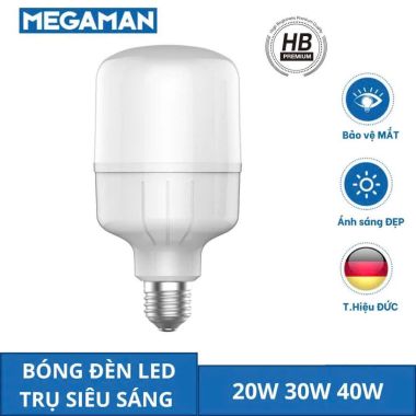 Đèn LED trụ Megaman siêu sáng YYT-HB 20W-60W, tiết kiệm điện
