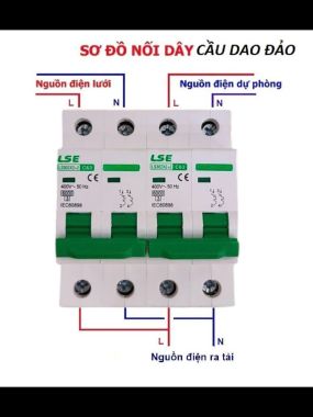 Aptomat Đảo Chiều Đôi 2 Pha LSE - Cầu Dao Đảo Tự Động