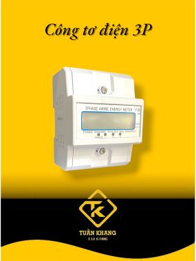 Công tơ điện tử 3 pha 4 dây trực tiếp 100A TAIYE/EARU - dạng thanh ray DTS024 / EA771
