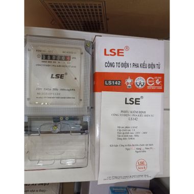 CÔNG TƠ ĐIỆN TỬ( ĐỒNG HỒ ĐIỆN TỬ) 1PHA 40A LSE CƠ ĐIỆN TỬ , ĐỒNG HỒ 1 PHA CHÍNH HÃNG - LS142