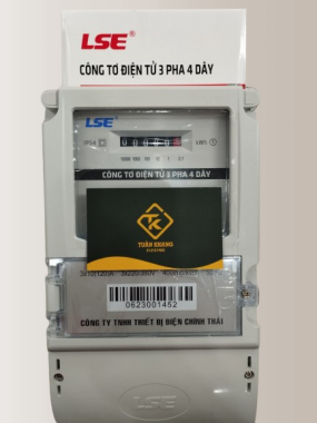 CÔNG TƠ ĐIỆN 3 PHA LSE 3 Pha 4 Dây Kiểu Điện Tử LS3E4M 3x10(120)A