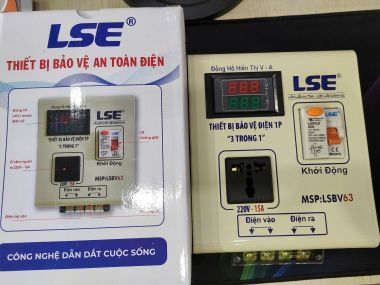 BỘ THIẾT BỊ CHỐNG GIẬT LSE KÈM ĐỒNG HỒ ĐO V/A-LSBV63