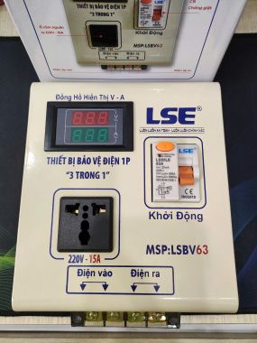 BỘ THIẾT BỊ CHỐNG GIẬT LSE KÈM ĐỒNG HỒ ĐO V/A-LSBV63
