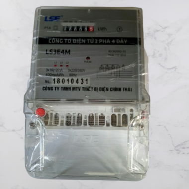 CÔNG TƠ ĐIỆN 3 PHA LSE 3 Pha 4 Dây Kiểu Điện Tử LS3E4M 3x10(120)A
