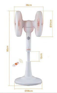 Quạt 2 đầu xoay 360 độ có điều khiển Remote Asia Lighting - QC12-360