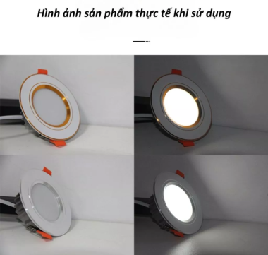 Đèn LED Âm Trần Viền Vàng Thân Nhôm Nguồn Rời Asia Lighting M9CV – M12CV (9W, 12W)