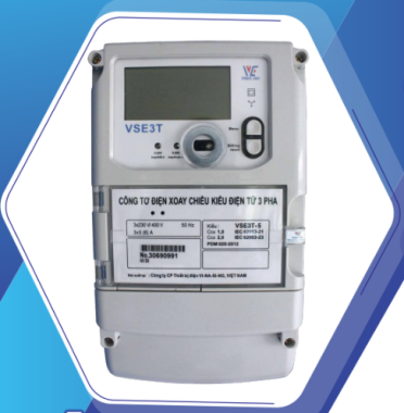 Công tơ điện tử 3 pha Vinasino VSE3T-5  nhiều biểu giá gián tiếp loại 5(6)A