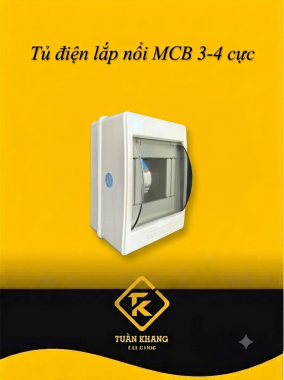 Tủ điện lắp nổi MPE TN-4 – Hộp tủ điện nhựa chứa MCB 3-4 cực