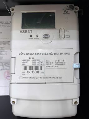 Công tơ điện 3 pha 2 chiều Vinasino VSE3T-S trực tiếp và gián tiếp
