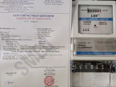 CÔNG TƠ ĐIỆN 3 PHA LSE 3 Pha 4 Dây Kiểu Điện Tử LS3E4M 3x10(120)A
