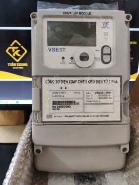 Công tơ điện 3 pha trực tiếp Vinasino VSE3T-10W1