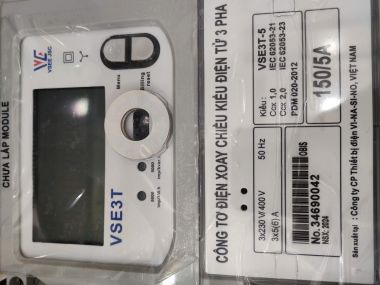 Công tơ điện tử 3 pha Vinasino VSE3T-5  nhiều biểu giá gián tiếp loại 5(6)A