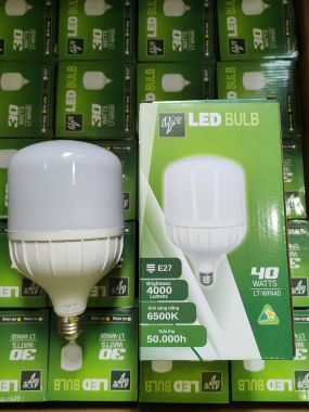 Bóng đèn led trụ nhựa lõi nhôm LT100 bảo hành 24 tháng - đủ công suất