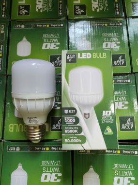 Bóng đèn led trụ nhựa lõi nhôm LT100 bảo hành 24 tháng - đủ công suất