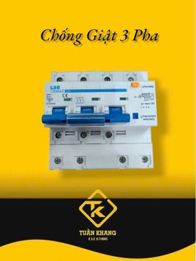 CẦU DAO CHỐNG GIẬT CHỐNG RÒ 3 PHA LSE RCB LS302LE 80A, 100A, 125A
