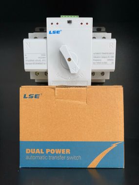 Bộ chuyển đổi nguồn tự động ATS LSE LSQ3R-2P/4P thanh ray DIN
