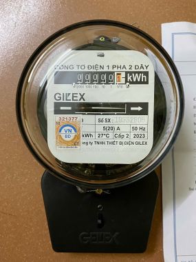 Công Tơ Điện Chính Hãng GIL'EX 5(20)A và 10(40)A-Có Kiểm Định Chính Quy 1 Pha 2 Dây_ Đồng Hồ Điện GIL'EX