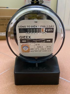 Công Tơ Điện Chính Hãng GIL'EX 5(20)A và 10(40)A-Có Kiểm Định Chính Quy 1 Pha 2 Dây_ Đồng Hồ Điện GIL'EX