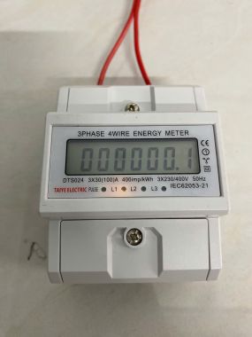 Công tơ điện tử 3 pha 4 dây trực tiếp 100A TAIYE/EARU - dạng thanh ray DTS024 / EA771