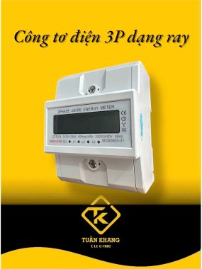 Công tơ điện tử 3 pha 4 dây trực tiếp 100A TAIYE/EARU - dạng thanh ray DTS024 / EA771