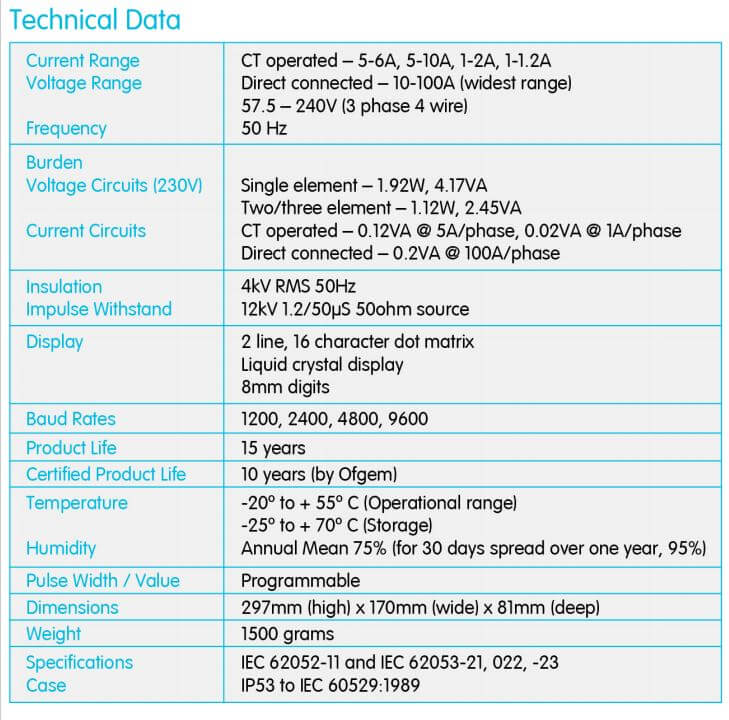 công tơ điện tử 3 pha Elster A1700