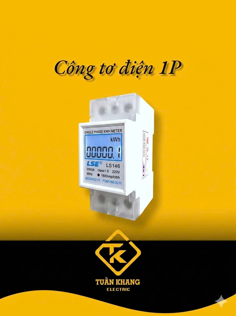 Công tơ điện tử 1 Pha MINI LSE 5(60)A LS146 - có Kiểm định