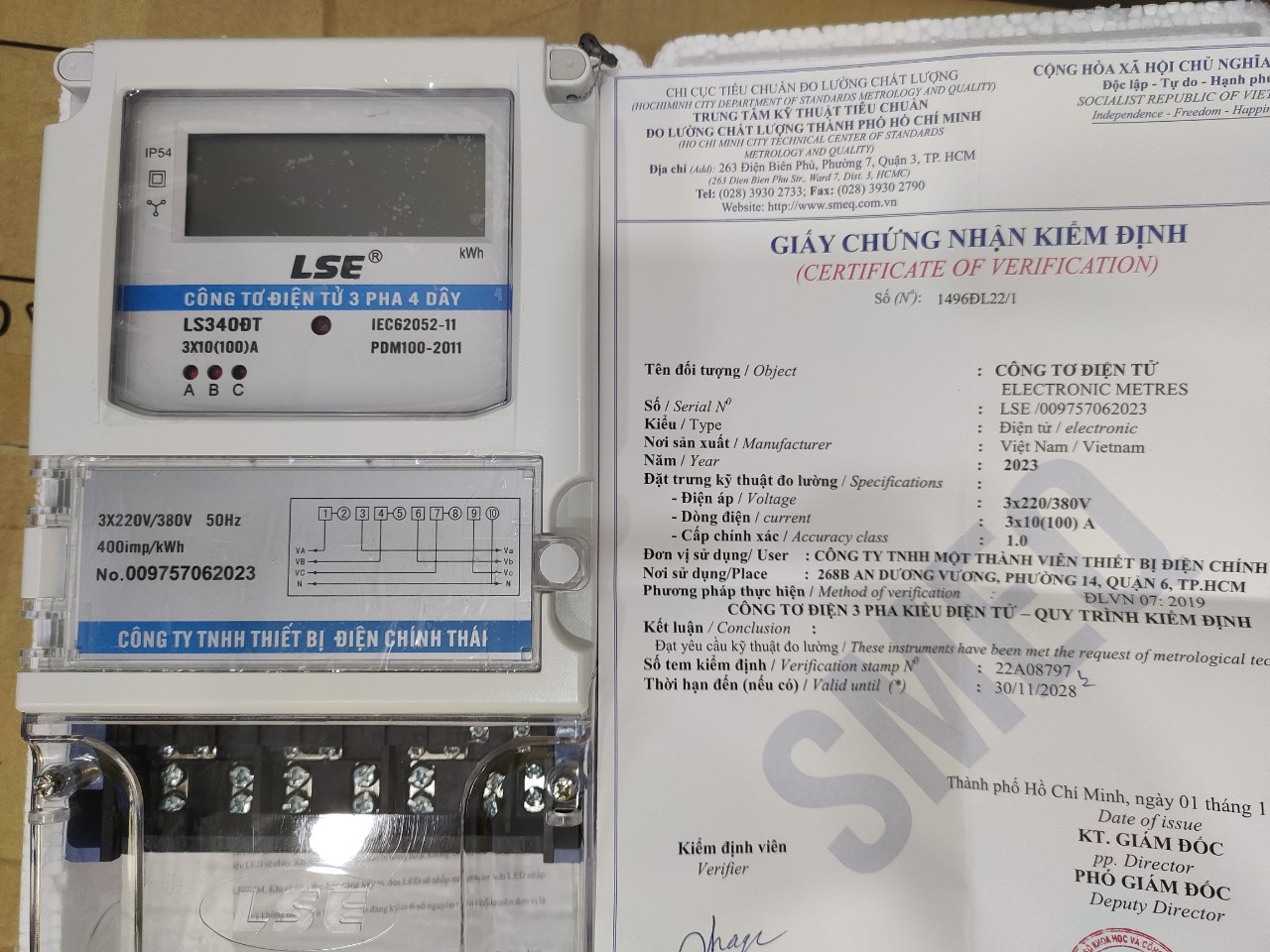 Công tơ điện tử 3 pha