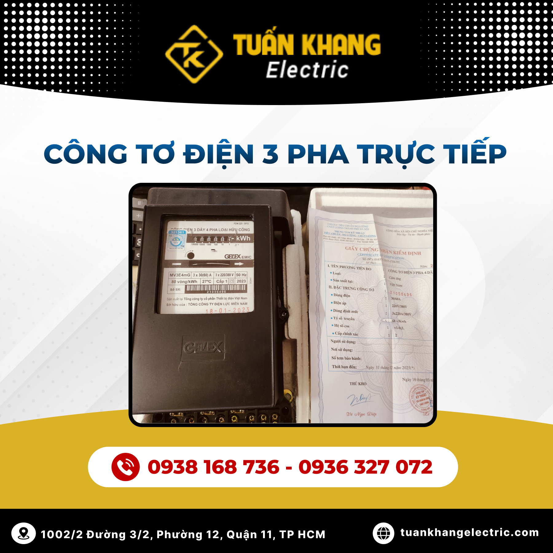 Công tơ 3 pha trực tiếp