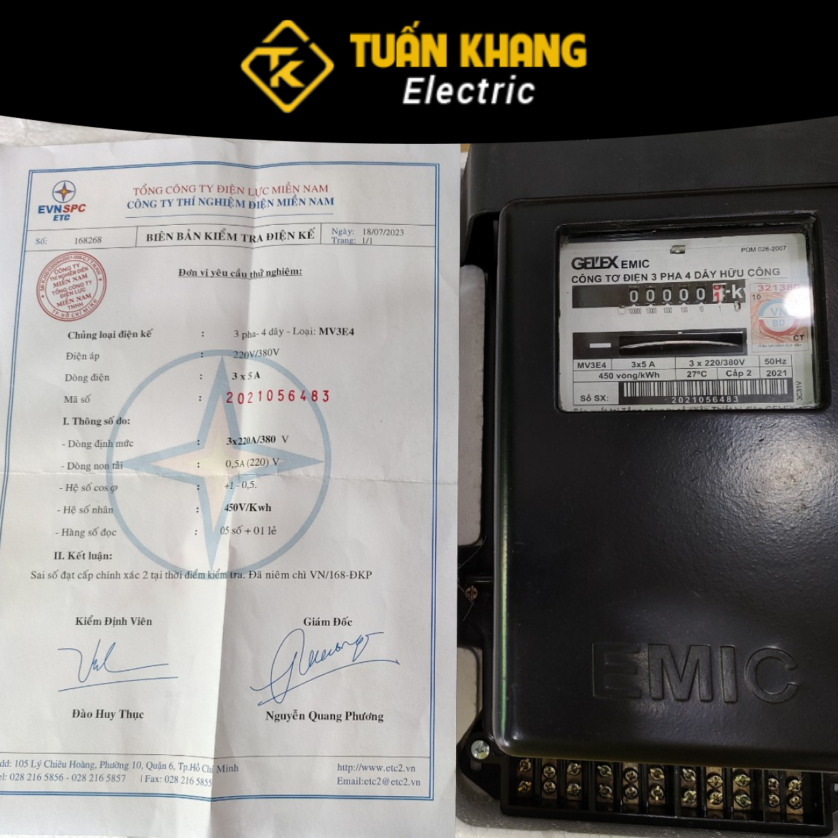 Công tơ điện 3 pha trực tiếp EMIC