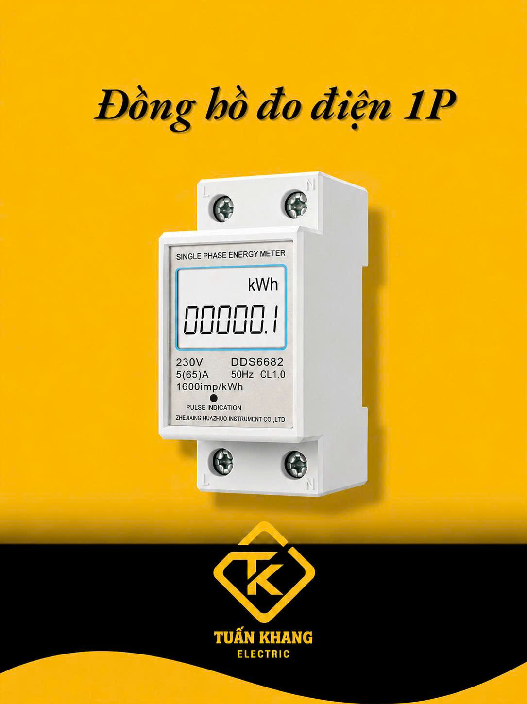Đồng Hồ Điện Tử 1 Pha DDS6682 5(65)A – Lắp Ray DIN Tiện Lợi