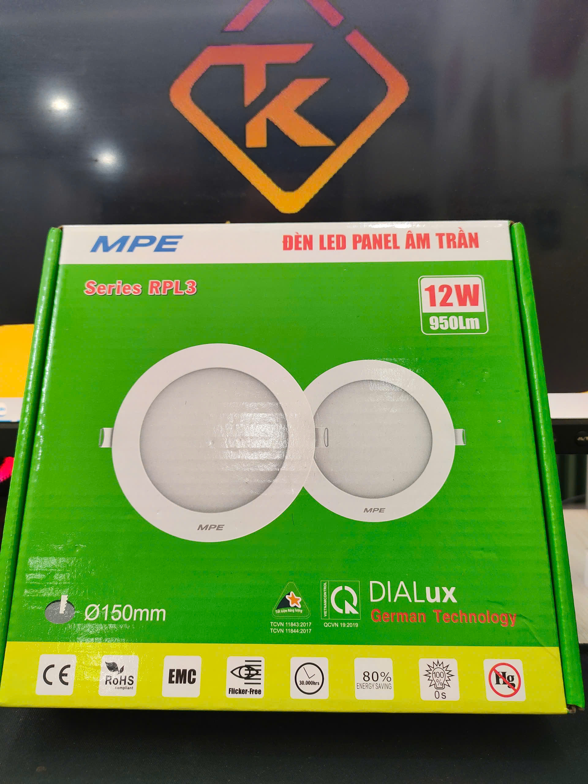 Đèn led âm trần RPL3 7W/9W/12W Ánh sáng Trắng/Vàng/Trung Tính- MPE