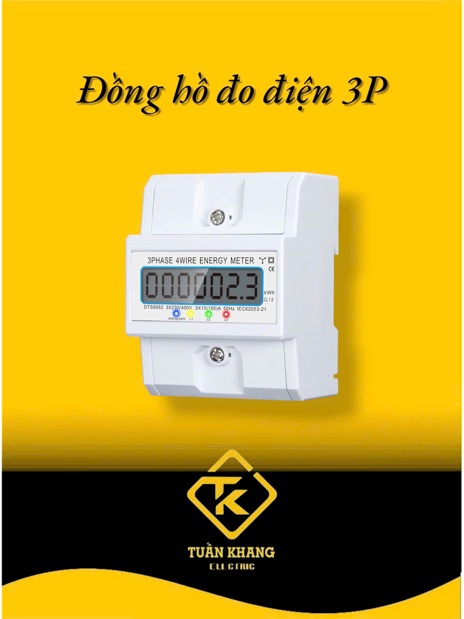 Công tơ điện tử 3 pha 4 dây trực tiếp 100A HIZU