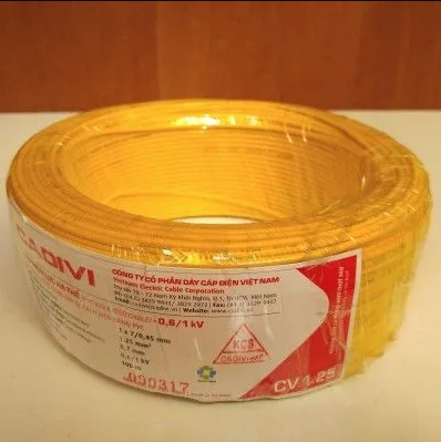Dây cáp điện đơn - dây điện CV đơn Cadivi (Nguyên cuộn) 100 mét