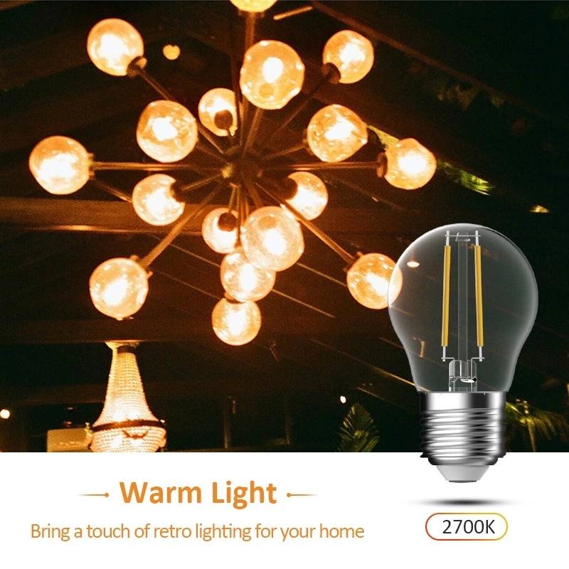 Bóng LED Filament Megaman 4W C35/G45 ánh sáng vàng chính hãng