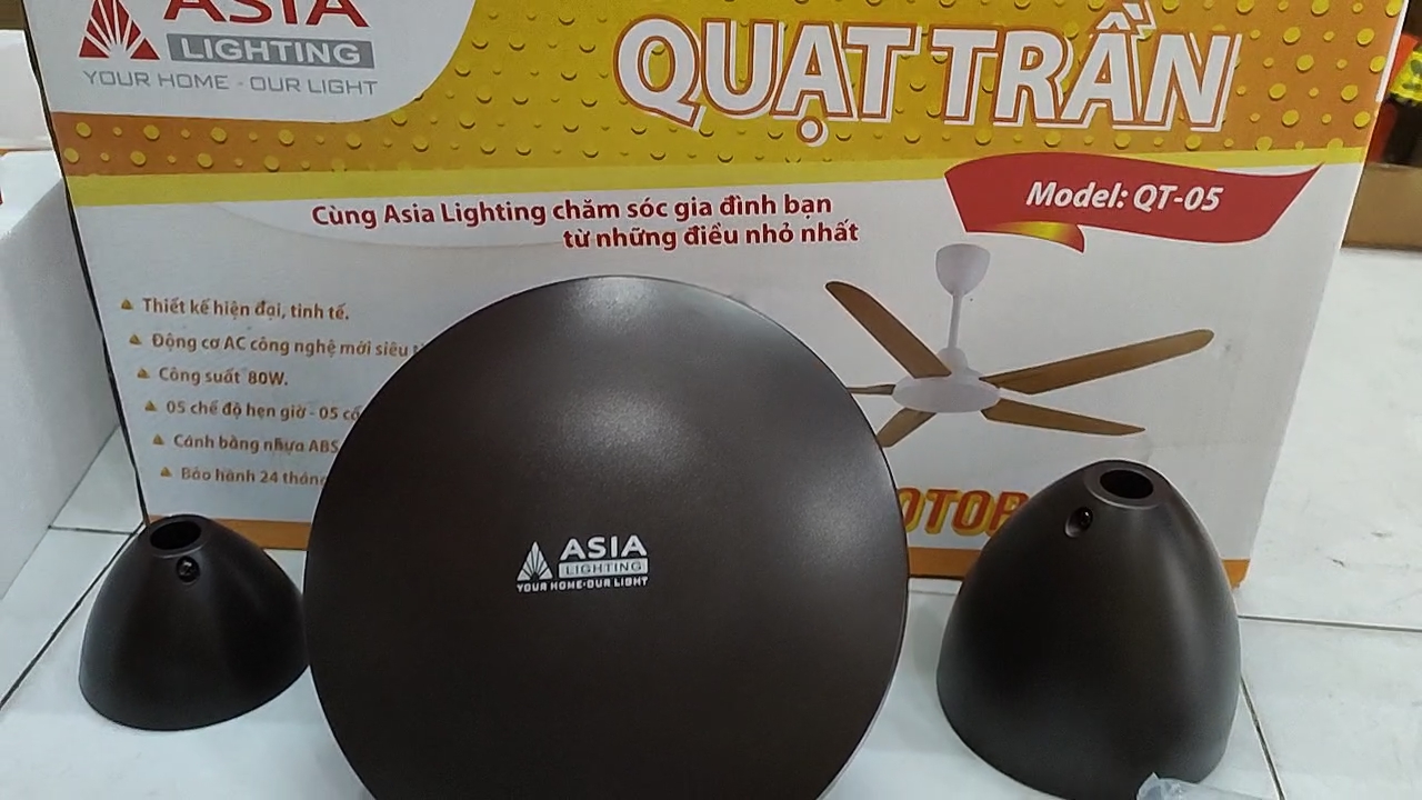 Quạt Trần ASIA LIGHTING Cao Cấp QT05 điều khiển remote