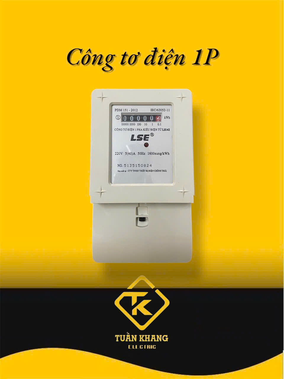 Công Tơ Điện 1 Pha Điện Tử (ĐỒNG HỒ ĐIỆN TỬ ) LSE LS142 5(40)A