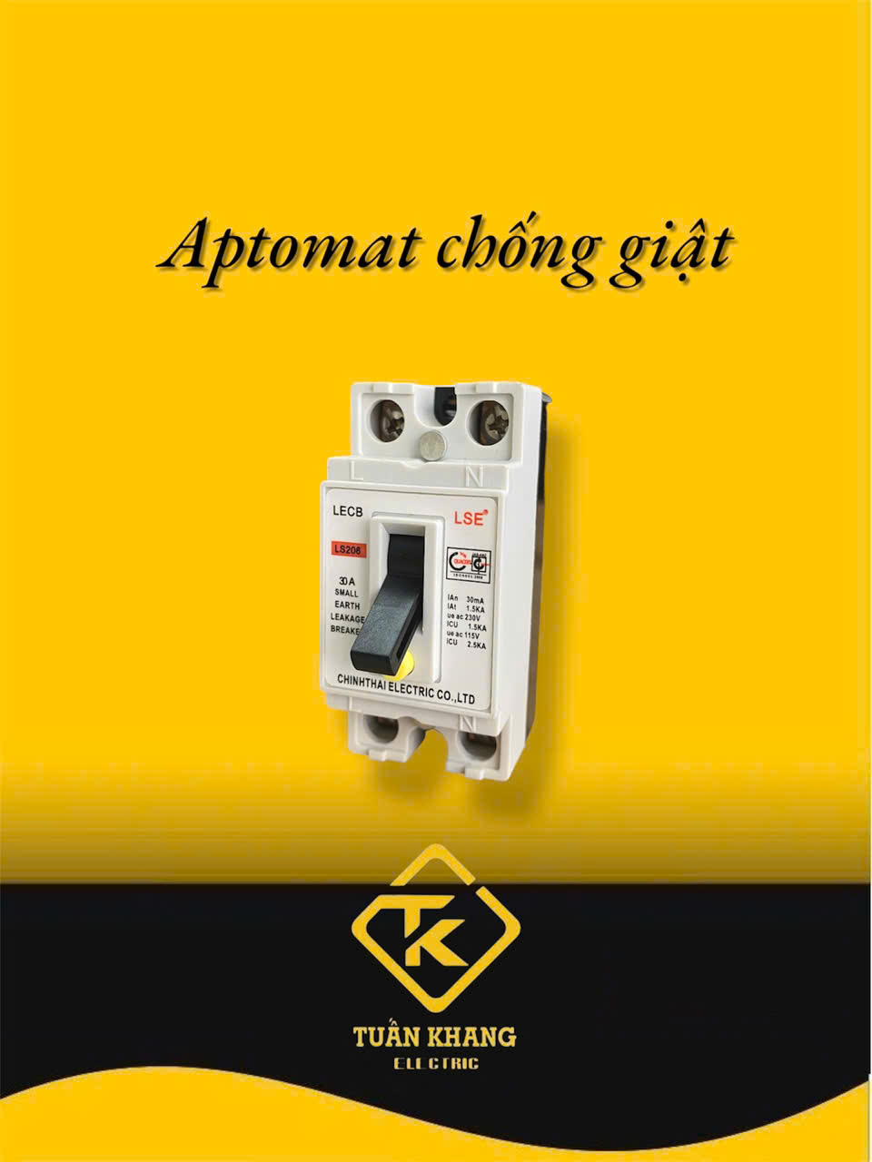 CẦU DAO CHỐNG GIẬT- CB CÓC CHỐNG RÒ LSE LS206