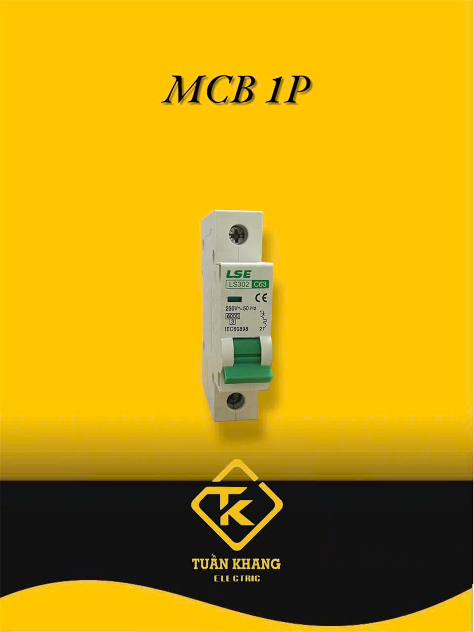 MCB 1P LS302 (6A-40A) Xanh Lá (CB Tép LSE)